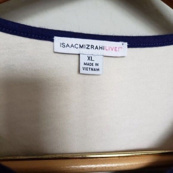 Isaac Mizrahi Floral Print Cardigan Blue Size Medium – Button Front Knit Top - Picture 4 of 14